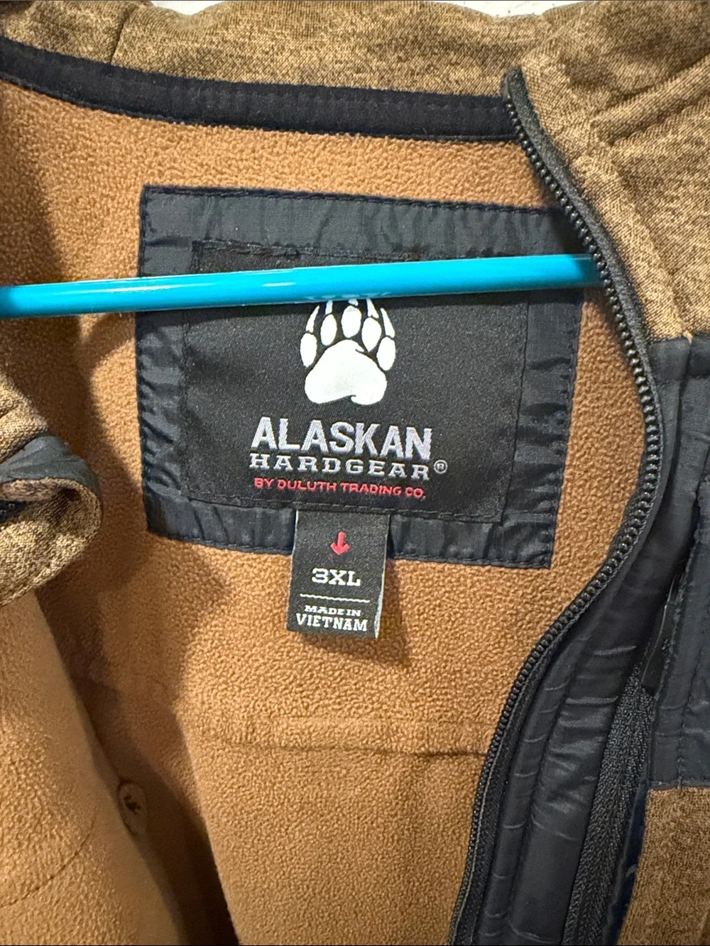Duluth Trading Co Brown and Black Lightweight Hooded Shirt Jacket